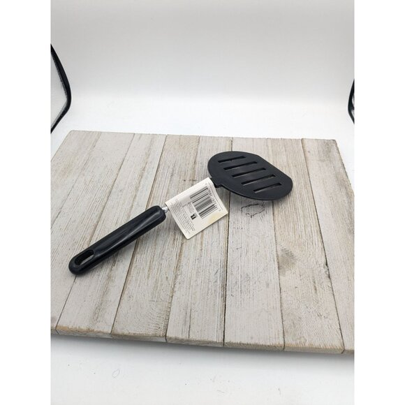 American Cooks Black Nylon Slotted Spatula Flipper Wide Turner With Tag 11” - Picture 5 of 7